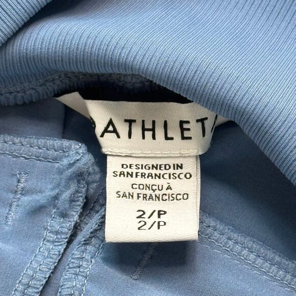 Athleta Nolita Slim Tapered Crop Pant Cottage Blue Pull-on Ankle Pants Size 2/P - Picture 8 of 9